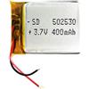 Liter energy battery Batteria 502530 LiPo 3.7V 400mAh 1.48Wh 1S 5C Liter Energy Battery per l'elettronica Ricaricabile Telefono Portatile Smartwatch Orologio GPS - Non adatto per Radiocomando 42x20x5mm (400mAh|502040)