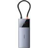 Baseus Hub 6in1 Metal Gleam 2 Series, USB-C to 2xUSB 3.0 USB-C HDMI USB-C PD Ethernet RJ45