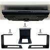 Pmsanzay Supporto per laptop sotto la scrivania, organizer con viti, per laptop, tastiera, router, modem, decoder via cavo, switch di rete e altro, dispositivi fino a 4,6 cm di spessore, nero, acciaio