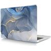 HLAAJJX Custodia per Macbook Pro 13 pollici 2015 2014 2013 2012 Pubblicazione Modello A1425 A1502 con display Retina, Copertina Rigida in Plastica Protettiva, marmo blu paillettes