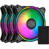 Cooler Master MasterFan MF120 3in1 Halo ARGB - RGB Indirizzabili a Doppio Anello, Case e Eliche Dal Design Ibrido, Protezione Sensore Inceppo e Telaio per Riduzione Vibrazioni - 3in1 con Controller