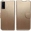 KEJI Cover Custodia per Vivo Y20s/Y11s, Cover Custodia Libro in Pelle Portafoglio con Supporto Flip Caso Supporto Stand Chiusura Magnetica Vivo Y20s/Y11s, Elegante (ORO)
