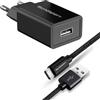 TechExpert Kit Caricabatterie nero compatibile con Asus ZenPad Z300 Z300C Z300M /Nexus 7 9 10/Memo Pad FHD 10/Fonepad 7 8/Padfone 2/Transformer Book T100/Transformer Pad TF103 C 5 V 2000 mA
