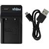 vhbw caricatore USB-C compatibile con Nikon Coolpix 3700, 5200, 4200, 5900, P100, P3, 7900, P500, P4 camera + cavo USB-C + LED