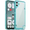 TINGYR Cover Compatibile con Nothing Cmf Phone 1, Custodia Protettiva AntiGraffio Crystal Clear TPU+Acrilico, Custodia Cover Compatibile con Nothing Cmf Phone 1.(Trasparente Blu)