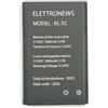 Generico Batteria per Saiet Comodo, batteria per cellulare Saiet modello Comodo, capacità 1000mAh, 3,7V, BL-5C Nera, nuova produzione.