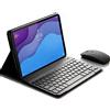 QYiD Custodia con tastiera per Lenovo Tab M10, custodia in pelle con tastiera wireless magnetica rimovibile e mouse wireless per Lenovo Tab M10 (TB-X505L/TB-X505F/TB-X605L/TB-X605F), nero