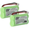 vhbw 2x batteria compatibile con Siemens Gigaset A140, A145, A16 telefono fisso cordless (700mAh, 2,4V, NiMH)