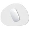 Hsurbtra Tappetino per mouse, di alta qualità, ovale, piccolo, ruvido, 21 x 18 cm, grigio, spesso 3 mm, antiscivolo, impermeabile, in gomma, grazioso tappetino per computer, per ufficio, casa, gioco,