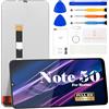 SRJTEK Per Realme Note 50 4G Display LCD Per Realme Note 50 RMX3834 Schermo Replacemet per Realme Note 50 RMX3834 Touch Screen Digitizer Display Assembly Kit di Riparazione Senza Cornice (Nero) 6.74 ''