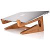 QUVIO Supporto PC Portatile legno, Supporto per Laptop, Ergonomico Porta PC, Porta Notebook, scrivania per computer portatile ventilata Laptop Stand Compatibile con Portatili da 10-15.6 (Marrone)