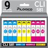 Pilogico 9 Cartucce d'inchiostro Compatibili per Canon PGI-580 CLI-581 XXL 580 581 per Canon Pixma TR7550 TR8550 TS6150 TS6151 TS6250 TS8150 TS8151 TS8250 TS9150 - Bk,C,M,Y