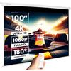 Luxscreen Schermo da proiezione motorizzato Luxscreen 100 pollici formato 16:9, telo da proiezione 220x124 cm, Cassonetto 248 cm, Compatibile con Proiettori per Cinema a Casa, Conferenze, comando a distanza