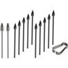 Generic Pennini in metallo di ricambio per Samsung Galaxy Tab S9/S9FE+/S9 Ultra/S8/S8+/S8 Ultra/S7/S7 FE/S6/S6 Lite/S22/S23/S24 Ultra S Pen, plastica + pennini/punte in titanio + clip (set da 2 + 10 pezzi)