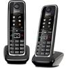 Gigaset C530 Duo Analog/DECT telephone Identificatore di chiamata Nero