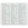 FaceYee Excel, tappetino per mouse con scorciatoie, accessori da scrivania, 240 x 200 x 4 mm, 2 pezzi, colore: bianco
