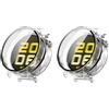 QJONSIU Cover Rigida per Huawei Watch GT 5 41mm con Vetro Temperato, [2-Pack] Cover Protettiva Antigraffio Case Compatibile con Huawei Watch GT 5 41mm-Trasparente
