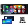 PolarLander Auto Stereo 1 DIN compatibile con Wireless CarPlay Android Auto 6,86 Touchscreen Bluetooth Autoradio con telecamera posteriore FM/RDS Tipo-C USB 2.1A Ricarica rapida