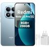 XIAOMI REDMI Note 15 Pro 5G Smartphone 8+256GB, Schermo 6,83 1.5K AMOLED, MediaTek Dimensity 7400-Ultra, Fotocamera da 200MP, Batteria da 6580mAh, Blu Glacier, Included 67W Charger