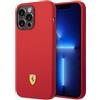 CG MOBILE Ferrari - Custodia per iPhone 14 Pro Max, con contorno fotocamera nera, in silicone liquido, liscia e antigraffio, con facile scatto, assorbimento degli urti e logo firmato