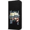 Mixroom - Custodia Cover Case a Libro per Samsung Galaxy S22 con Stand in Ecopelle Chiusura Magnetica Portafoglio Parte Interna in TPU Morbida Fantasia Tirapugni Teschi X364