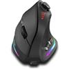 TKMARS Mouse Verticale Wireless, Mouse Ergonomico Bluetooth Da Ufficio, Trackball RGB Ergonomico Programmabile Wireless per Dispositivi Multipli 2.4G