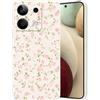 Guxira Cover Protettiva per Xiaomi Redmi Note 13 Pro 5G, Carino Floreale Design Custodia Antiurto Silicone Cover Antipolvere Protettiva Case per Redmi Note 13 Pro 5G - Piccola Rosa