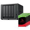 Synology DS425+ 8TB Bundle Seagate (4X 2TB Seagate Ironwolf) 4 Bay Desktop NAS; con processore Intel Celeron J4125 quad-core, 2 GB DDR4 RAM aggiornabile a 6 GB