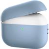 Generic Custodia protettiva per Airpods Pro 2, custodia protettiva in silicone per cuffie Bluetooth, antipolvere, antiurto, antigraffio, custodia morbida in morbido silicone tinta unita (azzurro)