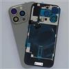 Generico FRECS BACK COVER VETRO SCOCCA POSTERIORE IPHONE 15 PRO/15 PRO MAX COMPLETO + MAGNETE + FLASH + WIRELESS (TITANIO NATURALE, IPHONE 15 PRO)