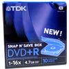 TDK Dvd+r 4.7GB SNAP N SAVE - Confezione da 10