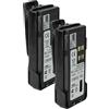 vhbw 2x batteria compatibile con Motorola DP4800, DP4601, DP4600, DP4401, DP4801 radio (2600mAh, 7,4V, Li-Ion) + clip