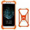 Lankashi Arancio Silicone Custodia con Ring Stand Supporto Anello Protettivo Cover per TP-Link Neffos X9 C9A C7A C5A UmiDigi A3 PRO A3 Max Z2 Umi Zero Z PRO Z2 C Note Universale