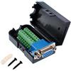 Oiyagai DB15 3+9 D-SUB VGA Femmina 3 Righe 15 Pin Adattatore con Terminali a Dado, Scheda Breakout per Modulo Segnale con Custodia, Senza Saldatura
