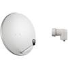emme esse KIT PARABOLA ANTENNA SATELLITARE DA 80 CM CONVERTITORE ILLUMINATORE LNB 1 USCITA OUT