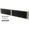 Stalflex Piastra a Spazzola per Rack Server 19 Pollici 2u - Montaggio a Armadio Rack Realizzato in Metallo per Impieghi Gravosi - Passacavo a spazzola con Organizer Scrivania incorporato