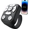 Generic Ring Remote | Scroller wireless per scatto remoto della fotocamera, ricaricabile di tipo C, clicker multifunzione per leggere o guardare video