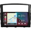 HUANQIN Car Navigation Car Radio per Mitsubishi Pajero 2006-2011 Radio Bluetooth/Wifi Stereo, Controllo Del Volante, Fm Controller Volante, 4 Nucleo 1G+16G