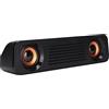 Hoopoocolor Altoparlante Cablato, Subwoofer Stereo Hifi a 360° con Spina da 3,5 Mm Altoparlante Lungo da Tavolo Portatile, Altoparlante Lungo con Diaframma Dorato Alimentato Tramite USB per Computer TV