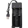 Pesoncarl Caricabatterie a batteria, 18650/26650/21700/14500/16340 Prevenire i caricabatterie sovraccarichi con doppio slot per 3, 7 V/3, 6 V di litio ion ion Icr Ni-MH/NI-CD AA Triple-A Triple-