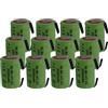 ANFEL 12 X Batteria ricaricabile NiMh 4/5 SC 1,2V 2000mAh 22x33mm subC a saldare linguette per pacchi batteria (12 PEZZI)