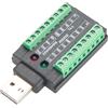 Plinkwirekb Convertitore seriale industriale 4 in 1 da USB a RS232 RS485 RS422 TTL 3,3 V 5 V con chip FTDI FT232RNL USB 2.0 A a morsettiera adattatore porta COM per Windows, Linux, Android, MacOS