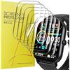 Blueshaweu 6 Pezzi Pellicola per Nerunsa 1.85 Smartwatch P66D, Pellicola Protettiva per Nerunsa / Ddidbi / Dotn / Aptkdoe P66D Smartwatch, Sensibile al Tatto, Senza Bolle, HD Trasparente TPU Film