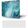 HLAAJJX Custodia Rigida Compatibile con Macbook Pro 15 pollici 2015 2014 2013 2012 con display Retina A1398, Caso Duro Protettivo in Plastica & Copritastiera, Onda blu