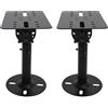 Tbest Supporto Altoparlante, Montaggio a Soffitto e Parete in Metallo Ispessito con Asta Telescopica, Staffe per Altoparlanti for Home Theater, Studio Musicale, Sala Multimediale