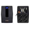 NJOY Horus Plus 2000 Gruppo di Continuità 2000VA 1200 Watt, Line Interactive, Display LCD Touch Screen, AVR, USB, 4 Uscite Schuko, Protezione Lan RJ45, Software per Gestione UPS, 2 Batterie 12V-9Ah