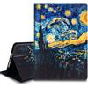 Bxgolkgd Custodia per tablet per Kindle Paperwhite 2024 (12a generazione) e Kindle Colorsoft Signature Edition, funzione di accensione/spegnimento automatico, arte notturna stellata di Van Gogh
