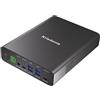 Krisdonia Powerbank 64000mAh, Caricabatterie Portatile con Dual USB C PD (100W & 65W) e 4 USB-A (QC3.0 18W), Batteria Esterna Carica Rapida per iPhone 12, MacBook Pro, Laptops, Tablets, Smartphones