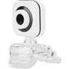 Dpofirs Webcam USB, fotocamera USB per computer Videocamera HD 480P Microfono incorporato Streaming live Videocamera per computer con video clip trasparente HD Webcam PC Bianco