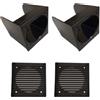 IPNOSIS Coppia Box + 2 Griglie Nere per Altoparlanti anteriori da 10 cm per Fiat Panda 141 dal 1986 al 2003